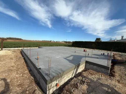 Réalisation de fondation, du soubassement et d'une plate-forme à Nieul les Saintes, Saintes, SARL Sébastien BLOMME