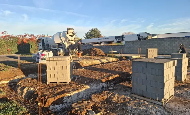 Projet de construction d'un garage amélioré, Saintes, SARL SEBASTIEN BLOMME